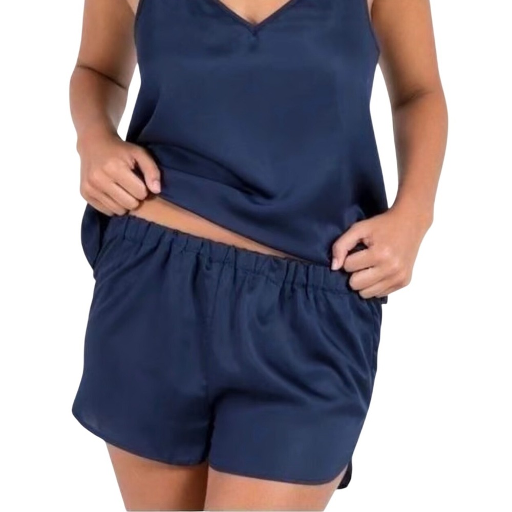Cool‎ Bamboo Ocean Blue Lounge Sleep Pajama Shorts Elastic Waist Comfy Casual XL - Picture 4 of 4